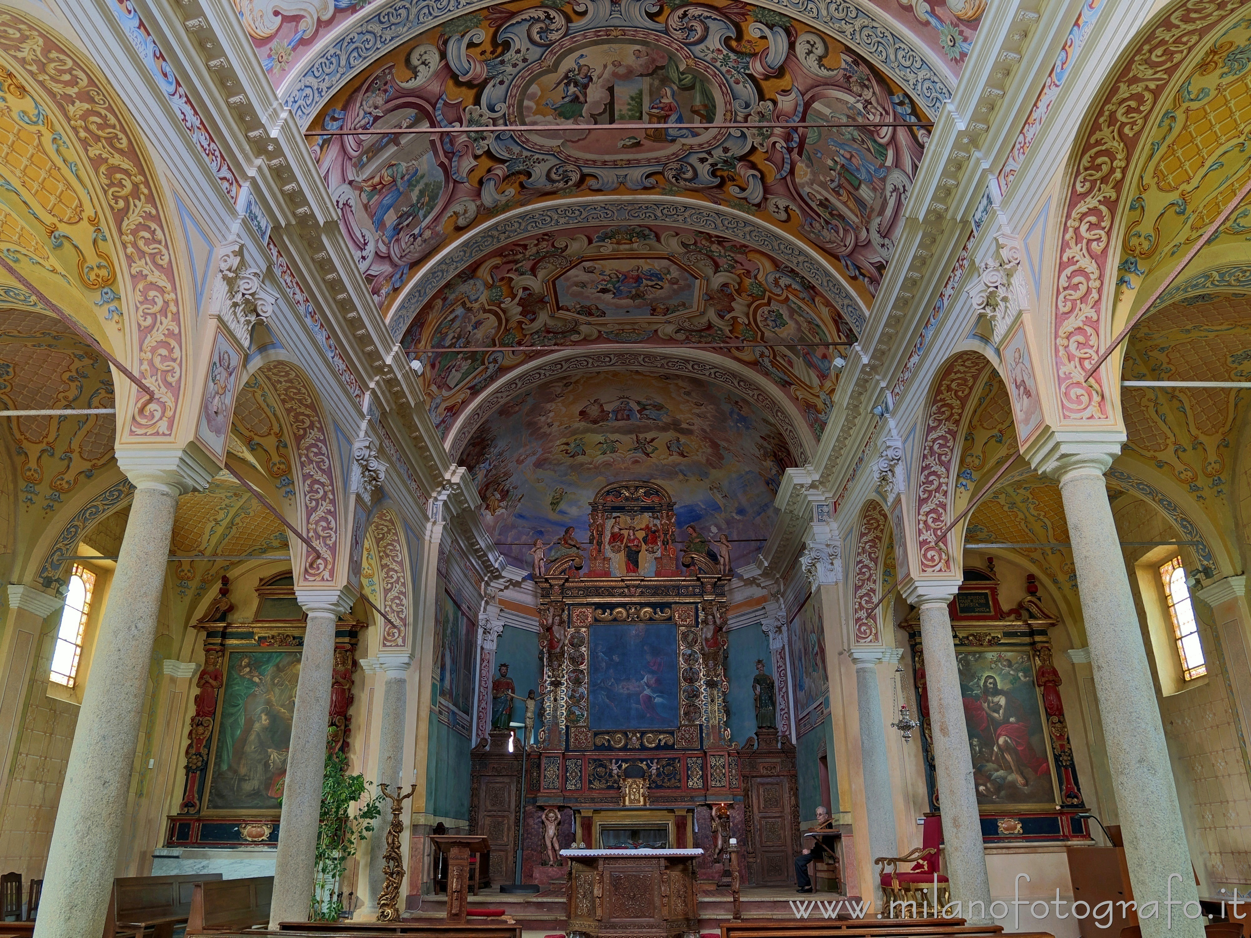 Valdilana (Biella, Italy) - Interiors of the Old Church of the Sanctuary of the Virgin of the Moorland